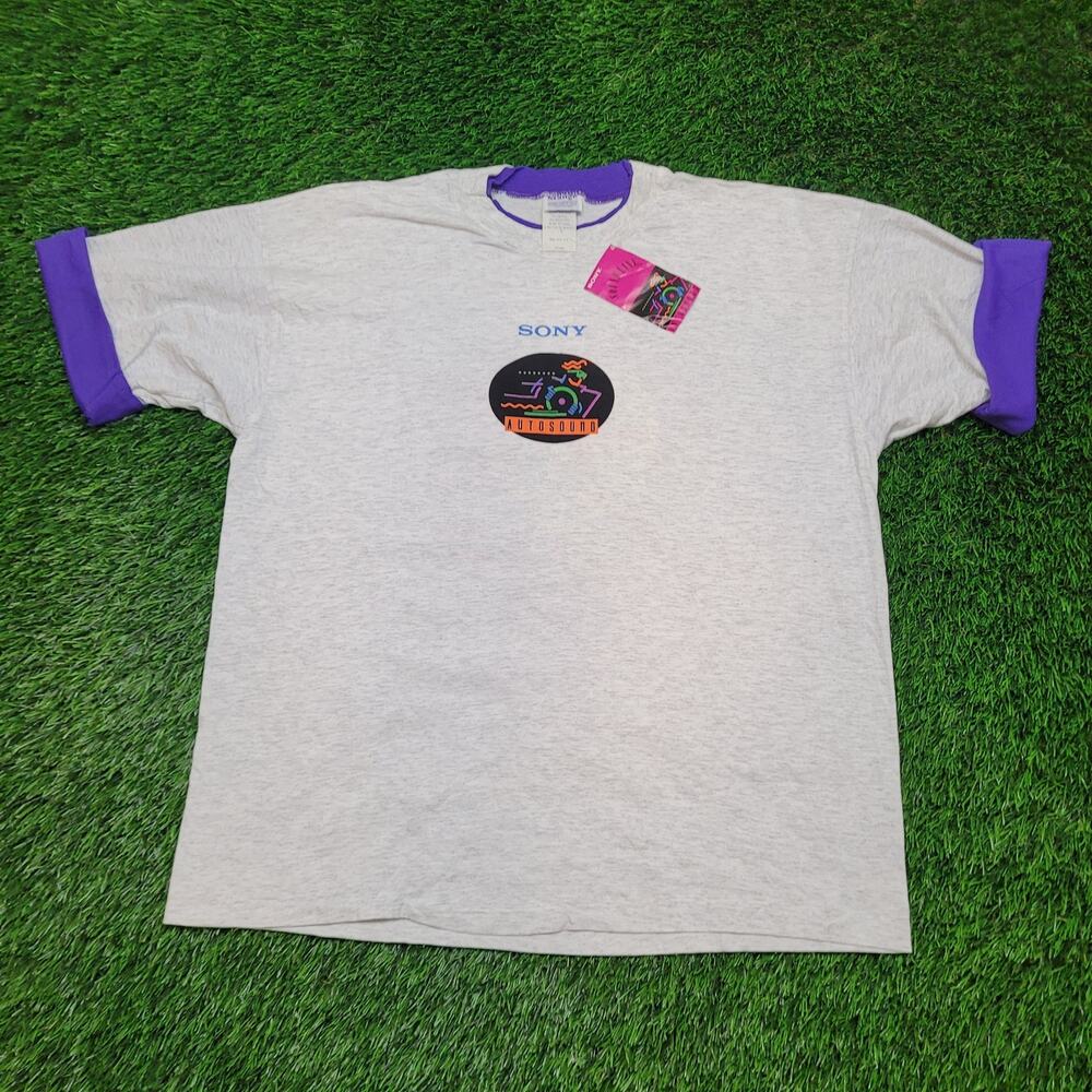 Vintage 90s Sony Autosound T-Shirt Mens XL NOS Deadstock Single-Stitch